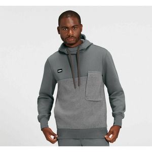 Hoka One One Men's Wool Blend Pullover Hoodie Sweatshirt - Gray
